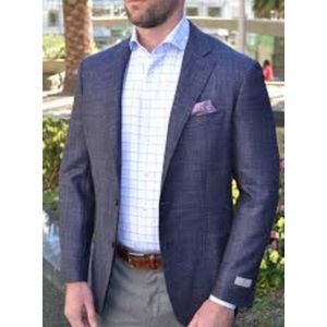Canali Navy Windowpane Sport Coat